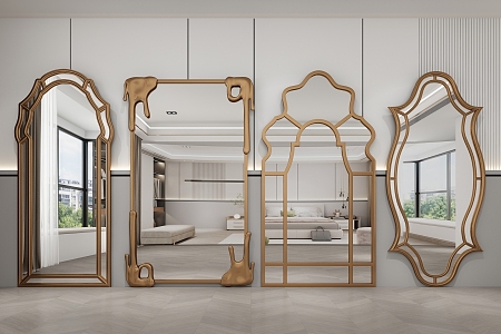 Light Luxury Mirror 3d model