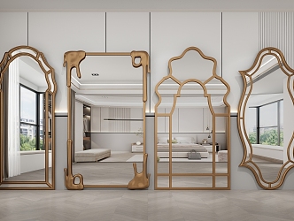 Light Luxury Mirror 3d model