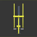 Yellow And Black Outdoor Fitness Equipment Parallel Bars With Steel Pedal Frame Design
