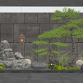 New Chinese patio courtyard sketch 3d model