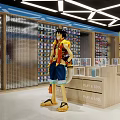 Play Island Anime Merchandise Mall Shop With Display Shelves And Character Statue