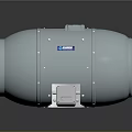 Light Blue Cylindrical Industrial Blower Equipment With Mesh Outlet And Control Box