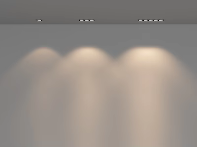 Downlights And Spotlights On Ceiling Providing Bright Illumination With Light Spots 3d model