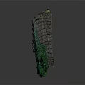 Ancient Textured Long Artifact With Green Patina And Weathered Surface