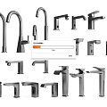 Various Modern Kitchen Bathroom Faucets with Different Styles and Designs 3d model