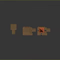 Three Medieval Wooden Fortress Towers With Stone Bases Red Roof Lookout Windows And Stairs