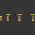 Modern Wooden Tables With Golden Metal Legs Various Lengths And Sleek Design