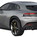 Silver Gray Ferrari Car With Modern Sleek Body And Black Wheels Design