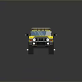 Yellow Hummer Model Car With Roof Rack Clear Windows And Black Wheels