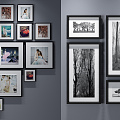 Modern photo wall 3d model