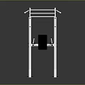 Home Gym Fitness Equipment With Metal Frame Adjustable Seat And Pull Up Bar