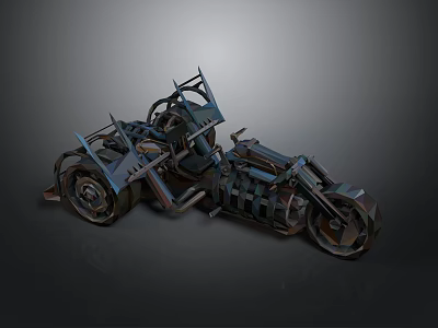 Tactical Military Vehicle With Heavy Duty Metal Frame And Off Road Wheels 3d model