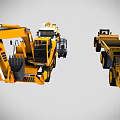 Engineering Vehicle Combination Construction Vehicle Mining Vehicle Mining Vehicle Heavy Machinery Vehicle Forklift Digging Vehicle Loading Vehicle Low Face Number Low Mold Simple Mold Video Level Realism 3d model