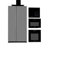Sleek Modern Stainless Steel Double Door Refrigerator Freezer With Contemporary Design