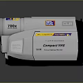 Silver Compact VHS Camcorder Electronic Device With 700x Zoom And Super Extended Feature 3d model