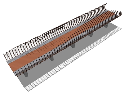 Modern Bridge Landscape Bridge model