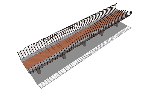 Modern Bridge Landscape Bridge 3d model