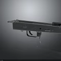 Metallic Submachine Gun With Modern Mechanical Design And Ergonomic Grip Finish
