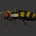 Modern cartoon bee sci-fi bee bee machine bee 3d model