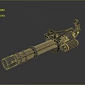 Browning Machine Gun Browning Gatling White Machine Gun Machine Gun Bullet Military 3d model