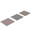 Square Rug With Beige Grey Pink Striped Design For Modern Interior Decor