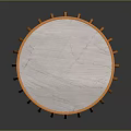 Modern Round Coffee Table With White Marble Top And Gold Radial Curved Base Design