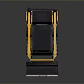 Yellow Skid Steer Loader With Front Bucket Black Top And Green Windshield