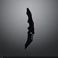 Tactical Black Knife With Unique Design Ergonomic Handle And Sharp Blade