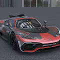 Mercedes AMG ONE High Performance Sports Car With Black And Red Aerodynamic Design Sleek Body