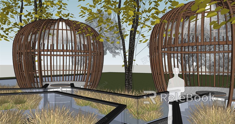 Modern Pavilion Forest Leisure Birdcage model