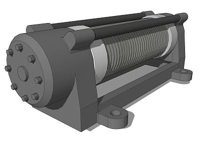 modern engine 3d model