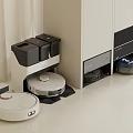 Smart Robotic Vacuum Cleaners With Charging Station And Storage Rack