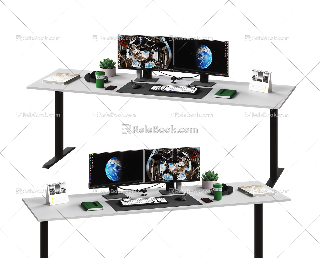 E-sports table work table study table 3d model