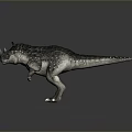 3D Rendered Triceratops Model With Large Horns Textured Gray Skin And Spiked Back