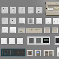 Modern Home Switch Panels With Various Sockets Controls And Decorative Styles
