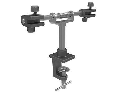 Adjustable Bench Clamp Stand With Horizontal Bar End Clamps And Spring 3d model
