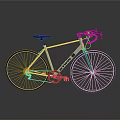 White Fixie Bike With Black Seat Handlebars And Reflective Surface On Gray Background