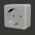 Modern White Square Power Socket With Plastic Body For Electrical Devices