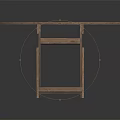 Stylish Round Wooden Outdoor Dining Table With Cross Legs And Central Umbrella Hole