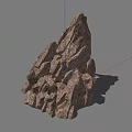 Natural Rock Formation With Rough Texture And Irregular Shape 3d model