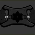 Ergonomic Black Computer Gaming Controller With Joystick Buttons And Comfortable Grip Design