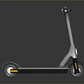 Sleek Modern Gray Electric Scooter With Handlebar Wheels And Deck Design 3d model