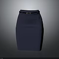 Navy Blue Fitted Stylish Skirt With Belt For Women Fashion Clothing