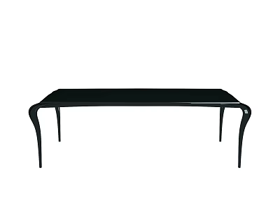 Modern Black Dining Table With Sleek Curved Legs For Contemporary Interior Design 3d model