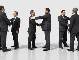 Office Suit Asian Suit People Dress People Business People 3d model