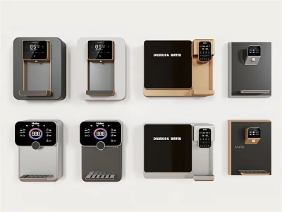 Modern Design Daily Use Water Appliances With Multiple Styles And Digital Displays 3d model