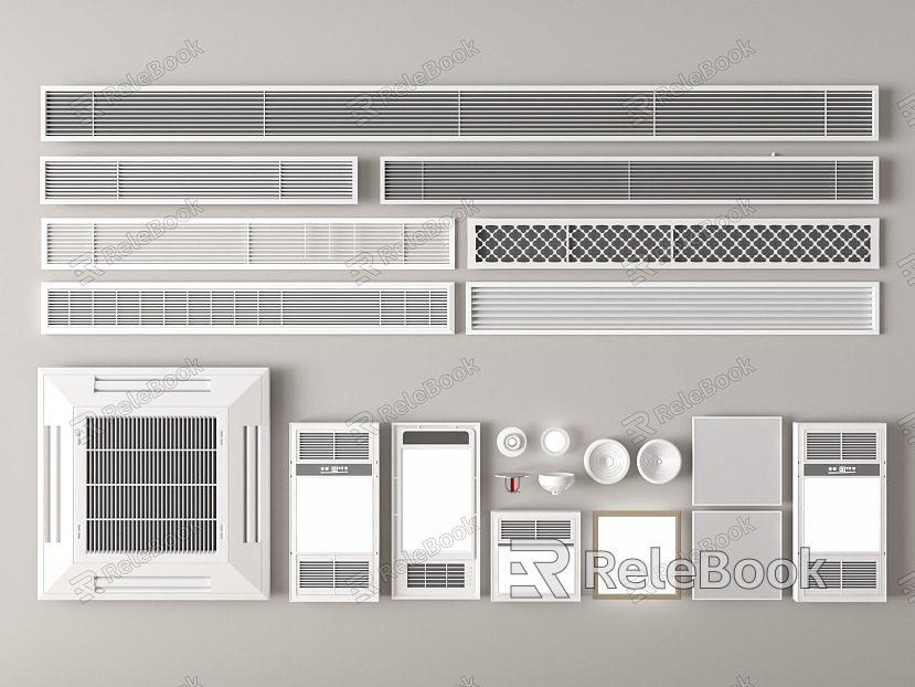 Modern air conditioner air outlet air conditioner outlet central air conditioner extremely narrow outlet outlet outlet exhaust fan model