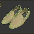 Light Pink Leather Loafers with Simple Smooth Surface Comfortable Flat Sole for Casual Daily Wear