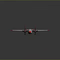 White And Red Twin Engine Biplane With Reflective Surface And Aerodynamic Wings Design