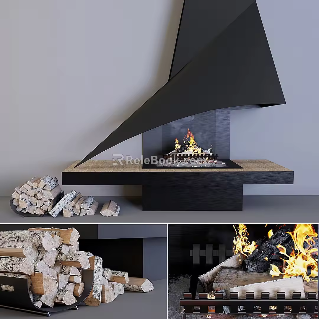 Fireplace 3d model